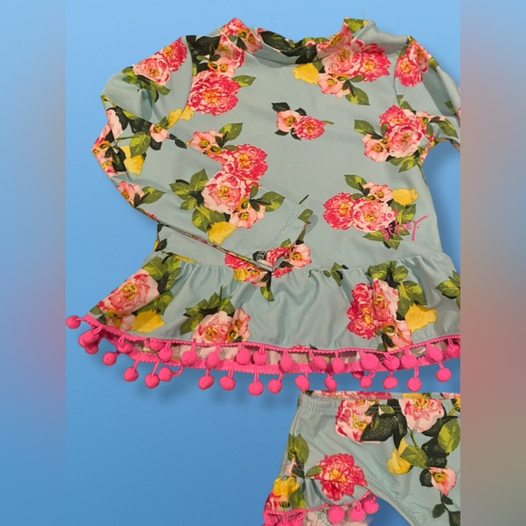 Betsy Johnson Pom-Pom Two Piece Swim - Picture 2 of 4